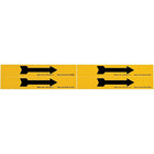 Pipemark Single Arrow 4/Card, 1-2 1/2" Diameter, Yellow/Black, 36 Pack-Qty/Pk - 36