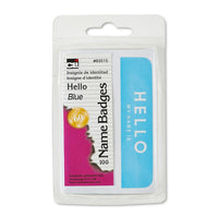 Charles Leonard Self-Adhesive Hello Name Tags, Blue, 5.25" x 3", 1200 Pack (CHL935315)-Quick and easy way to identify people, objects and a job well done