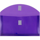 JAM Paper Plastic Envelopes with Hook & Loop #10 Booklet Wallet - 5.25" x 10" with 1" Expansion - Purple - 12 Pack -Quantity: 12 per pack , Velcro closure ensures opening is tightly closed, yet easy to open
