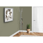 Monarch Specialties 2061 Coat Rack - Hammered Silver Metal-Dimensions: 74"H x 18.5"W x 18.5"D