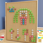 Flash Furniture Bright Beginnings Commercial Grade 64 Piece Jumbo Peg Accessory Pack for Modular STEAM Walls - Pastel Multicolor-64 Pastel Multicolor Plastic Pegs