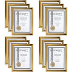 Office Works Metallic Document Frame, 11 x 8 inches, 12 Pieces, Gold-Set: it comes in a set of 12 document frames in total, great for commercial, office or school use (all in same colour)