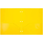 JAM Paper Plastic Heavy Duty 3 Hole Punched 2 Pocket School Folders, Yellow, 108 Pack (383HHPYEA)-Dimension: 11-1/2"h x 9-1/2"w x 1/5"d