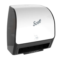 Scott Automatic Slimroll Towel Dispensers - for Orange Core Scott Slimroll Towels - 11.8" x 12.35" x 7.25" - White-Includes 1 Scott Automatic Slimroll Towel Dispensers