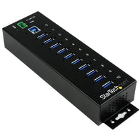StarTech 10-Port Industrial USB 3.0 Hub, ESD and Surge Protection-Provides maximum USB scalability, with ten USB 3.0 Type-A ports