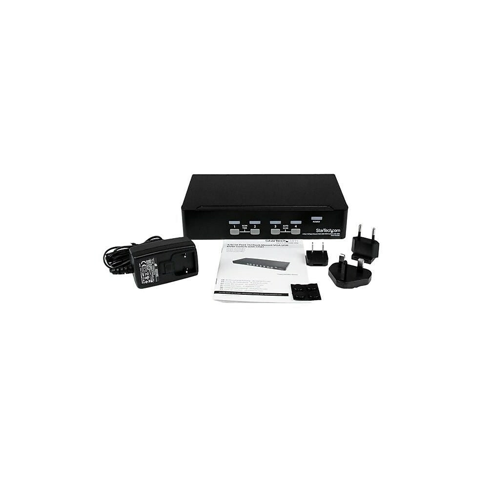 StarTech 4 Port 1U Rackmount USB KVM Switch with OSD | staples.ca
