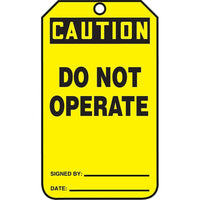Accuform Signs Safety Tags, Cardstock, 3-1/8" W x 5-7/8" H, English - 25 Pack (SAU638)-Height: 5-7/8"