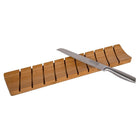 Luciano Gourmet Bamboo Cutting Board with Bread Knife, 20 inches, Bamboo-Measurement: cutting board measures 19.5"L x 1"W x 4"H and knife measures 12.5"L x 0.5"W x 1"H in dimension, perfect set for your kitchen
