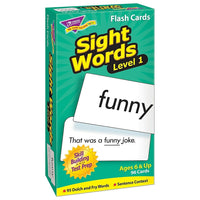 TREND enterprises Inc. Sight Words - Level 1 Skill Drill Flash Cards - 96 Pack-Set of tagboard flash cards for classroom, care facility, or home use for teaching basic English vocabulary words