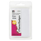 Charles Leonard Self Adhesive Name Badges, Plain White, 3-3/8" x 2-1/4" (CHL93505)-Name Badges