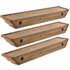 kieragrace Muskoka Fitz Wood Shelves - Set of Three - Walnut, 24"-Design: each floating shelf features distressed, classic design that will not only be a functional piece but will bring your home decor to the next level