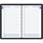 Staples Undated Wirebound Daily Planner - Black - 4-7/8" x 8" - Bilingual-Undated daily format allows the user to plan their day on a single page
