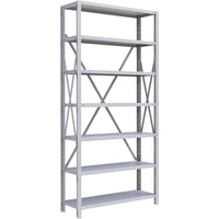 Metalware RK217 Boltless Shelving Unit, 7-Shelves, 36" x 12" x 76", Light Grey-Adjustable shelving system that provides high strength, yet economical storage capacity for your needs