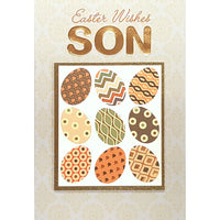 Rosedale Gold Greeting Cards/Envelopes - Happy Easter Son - 5-1/2" x 8" - 6 Pack-Printed on premium uncoated card stock