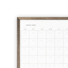 Quartet Wood Frame Magnetic Dry-Erase Calendar Combo Board - 16" H x 20" W-Rustic grey look frame fits well with any home environment
