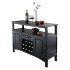 Winsome Jasper Storage Buffet-Inside drawer is 13.94"Wx11.06"Dx3.54"H. Each cabinet is 12.28"Wx13.31"Dx16.69"H. Assembly Required.