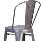 Flash Furniture 30" High Clear Coated Indoor Barstool with Back-Clear Coated Powder Coat Finish