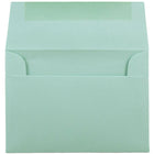 JAM Paper A2 Invitation Envelopes, 4.38 x 5.75, Aqua Blue, 100 Pack (1523981g)-Size: 4 3/8"x 5 3/4"