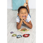 Beleduc Layer Puzzle "Ladybug"-Easy to grab wooden puzzle pieces