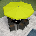 CorLiving PPU-240-U Tilting Patio Umbrella, Lime Green-Convenient crank and pulley system