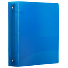 JAM Paper Heavy Duty 2" 3-Ring Flexible Poly Binder - Blue Glass Twill -Wide front and back binder panels fully cover standard dividers and sheet protectors. Our 3 metal ring binders have 2 buttons for easy opening and closing, and a convenient pocket on the inside flap