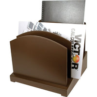 Victor Wood Incline File Desk Organizer, Mocha Brown (B8601)-Attractive and sturdy Incline File holds files, letters, notebooks, or papers