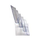 Futech 4-Bay Countertop Brochure Holder - Holds 8-1/2" x 11" Literature - Acrylic - 9.25" W x 13.25" H x 7" D - 2 Pack (CTS0142)-1.25" For all Three Slots