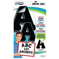 Artskills Black Combo Letters-Repositionable Letters in 4" and 2.5".
