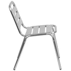 Flash Furniture Commercial Aluminum Indoor-Outdoor Restaurant Stack Chair with Triple Slat Back-Triple Slat Back