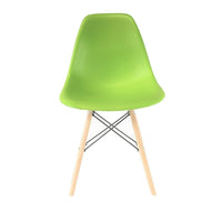 Plata Import Eiffel Chair, Apple Green Seat, Natural Wood Legs (PC-016N-AGREEN)-Dining Chair