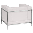 Flash Furniture HERCULES Imagination Series Contemporary Melrose Leather Chair with Encasing Frame - White-Contemporary Style