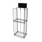 Futech 2-Tier 11" x 11.5" Newspaper Stand, 10" x 5" Sign Holder, Black (NS003)-2-Tier newspaper holder