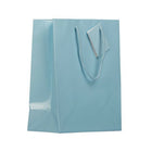 Jam Paper Glossy Gift Bags with Rope Handles - Medium - 8" x 10" - Baby Blue - 3 Pack-Color: Baby Blue Glossy