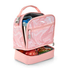 High Sierra Stacked Compartment Lunch Kit - Pink Marble/Bubble Gum Pink-Fully insulated main compartment with PEVA lining