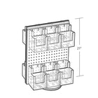 Azar Double-Sided Revolving Pegboard Counter Display With Brochure Pockets, 16" x 20" (700630-CLR)-High Impact Styrene