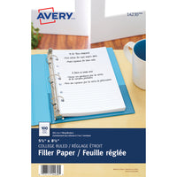 Avery Filler Paper, 5-1/2" x 8-1/2", White, (14230)-Refill Paper