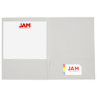 JAM Paper Handmade Recycled Folders, Metallic White, 100 Pack (05964502B)-Weight: 10 lbs