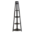 Winsome Adam 5-Tier A-Frame Corner Shelf, Black-Functional and attractive corner shelf is perfect in every room and completes Adam Shelf and Desk Collection.