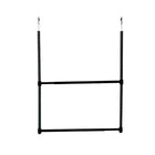 Oceanstar 2-Tier Portable Adjustable Closet Hanger Rod, Black-Easy to move and carry around