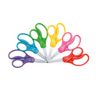 Westcott 5" Antimicrobial Pointed Kids Scissors - Assorted colours - 6 Pack-Molded, symmetrical plastic handle, designed especially for a child's hand