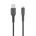 Powerology 10' Sync Braided Apple MFi Certified Lightning Charging Cable for iPhone, iPad & iPod - Black-10 feet in length