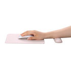 General Supply Goods + Co Vegan Leather Mousepad with Magnetic Wrist Rest - Pink Clay-Dimensions: 9.5" x 7.5" x 0.5" (24.1cm x 19cm x 1.3cm )