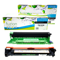 fuzion Brother TN1030 DR1030 Compatible Imaging Kit - Standard Yield - Black-Ink Colour: Black