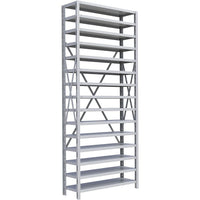Metalware RK349 Boltless Shelving Unit, 15-Shelves, 36" x 24" x 88", Light Grey-Adjustable shelving system that provides high strength, yet economical storage capacity for your needs