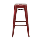 OSP Designs 30" Metal Barstool, Antique Red, 4 Pack-Fully Assembled