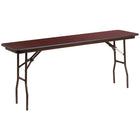 Flash Furniture 6-Foot High Pressure Mahogany Laminate Folding Training Table-Ready To Use Commercial Table