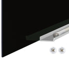 Quartet InvisaMount Magnetic Glass Dry-Erase Board - 50" x 28" - Black-Elevate your space with a black glass board that appears to float on the wall