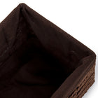 Truu Design Square Geo Weave Basket with Liner, Set of 3, 9.25 x 9.25 inches, Brown-Intricately woven paper cord basket, creates a rustic and natural look to any interior
