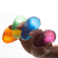 Impacto Eggsercizer Single Orange Extra Soft-Molded in the shape of an egg to fit the natural contours of the hand; can be heated to provide additional relief for arthritic and injured hands.