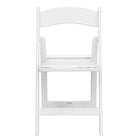 Flash Furniture Hercules Series 1000 lb. Capacity Resin Folding Chair with White Vinyl Seat, White, 20 Pack-White Resin